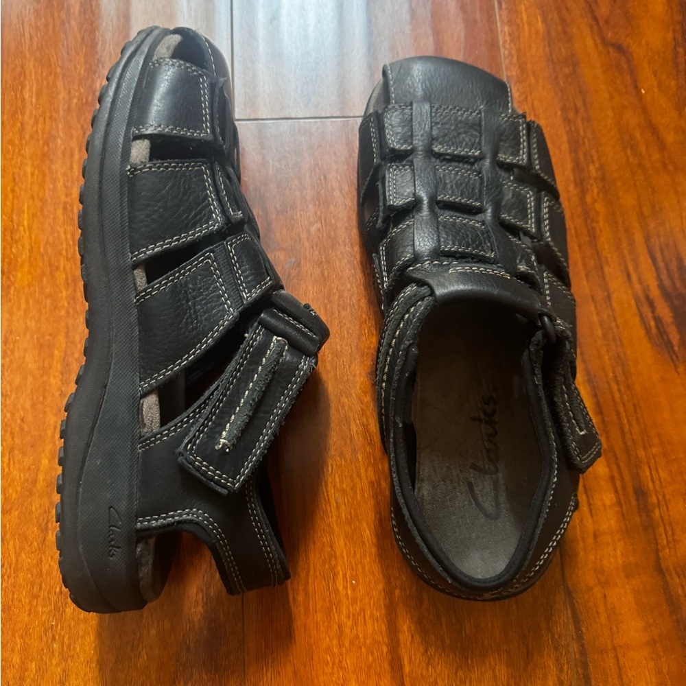 Clark’s Fisherman Sandals Men Leather Healthy Walking View 3